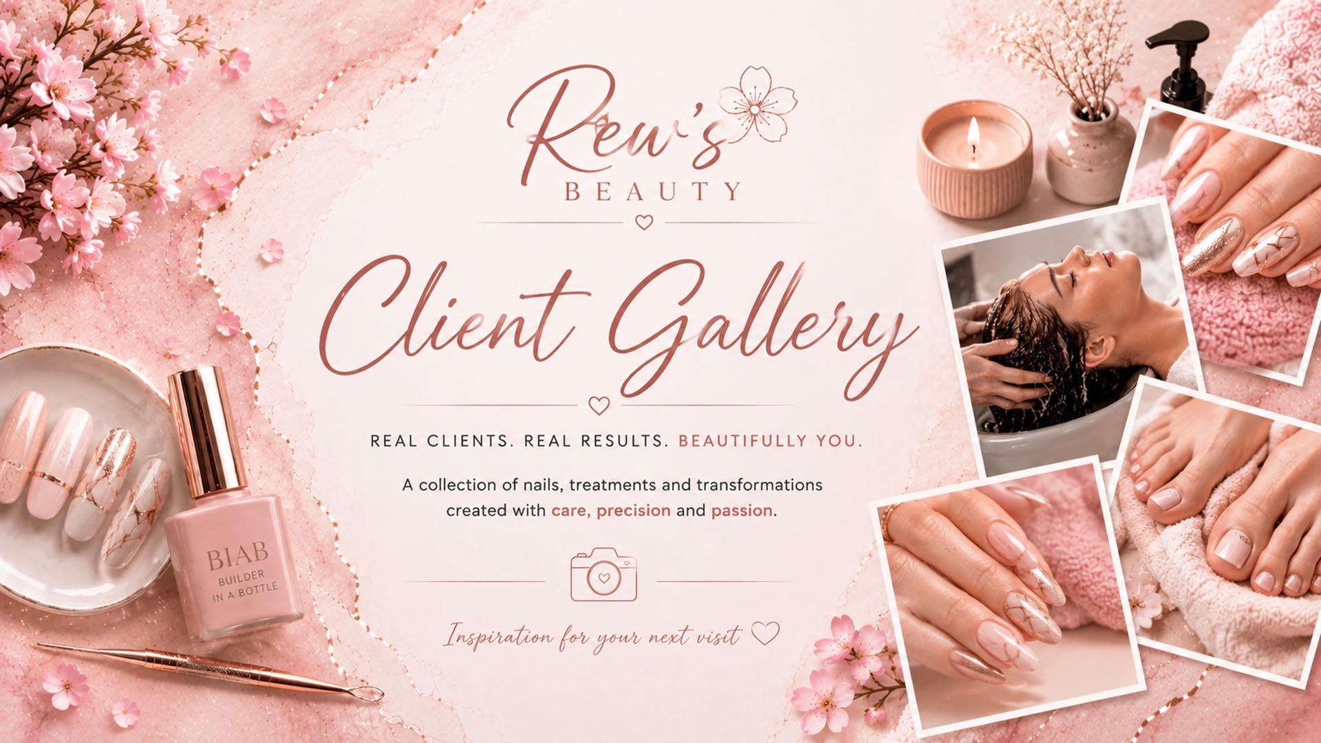 Rew's Beauty Client Gallery banner