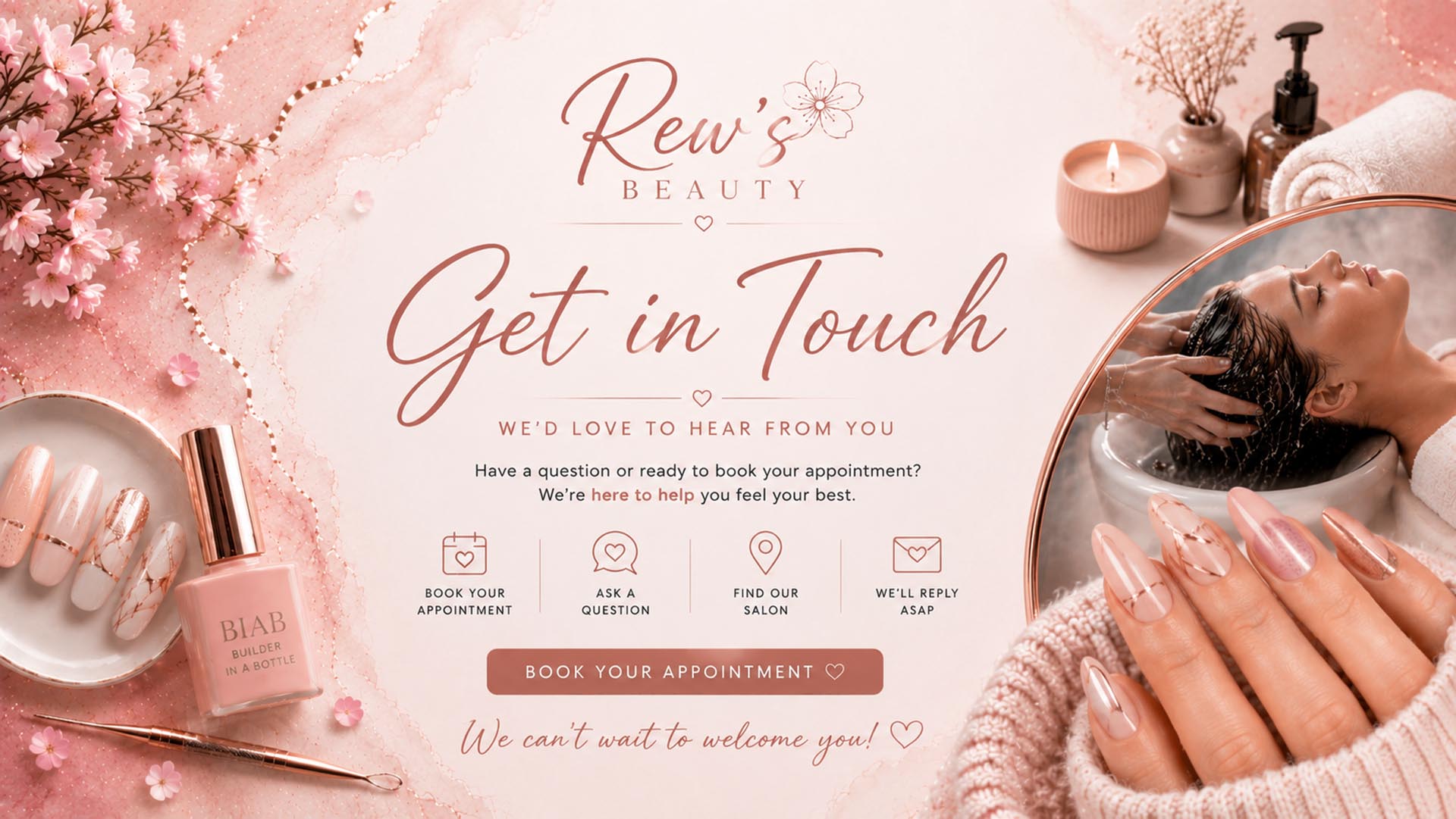 Rew's Beauty Contact banner